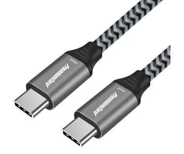 PREMIUMCORD Kabel USB-C (USB 3.2 Gen 2, 3A, 60W, 20Gbit/s) bavlněný oplet, 0,5m