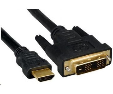 PREMIUMCORD Kabel HDMI - DVI-D 1m (M/M, zlacené kontakty, stíněný)