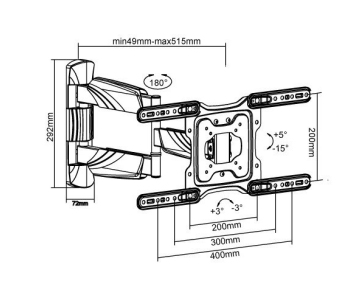 Prvotřídní držák na Tv pro její polohování Fiber Mounts Excelent