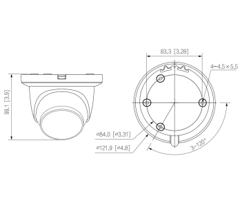 Dahua IPC-HDW2249TM-S-IL-0280B, IP kamera s dvojím přísvitem, 2Mpx, 1/2.8" CMOS, objektiv 2,8 mm, IR<30, IP67