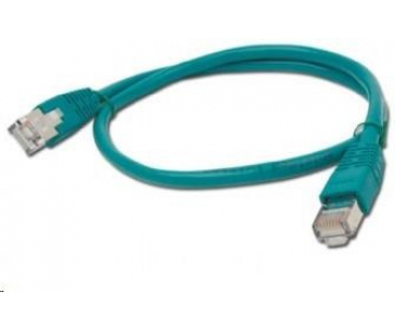 GEMBIRD kabel patchcord CAT6 stíněný FTP 0,5m, zelený