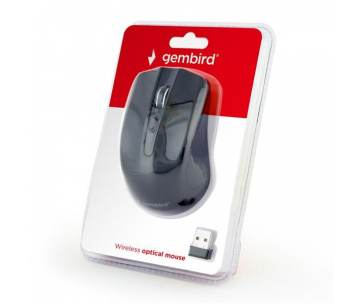 GEMBIRD myš MUSW-4B-04, černá, bezdrátová, USB nano receiver