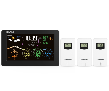 GARNI 580 Line - Meteorologická stanice se 3 bezdrátovými čidly