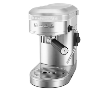 KitchenAid Artisan 5KES6503ESX kávovar pákové espresso, 1470 W, 15 bar, parní tryska, doubleshot, stříbrná