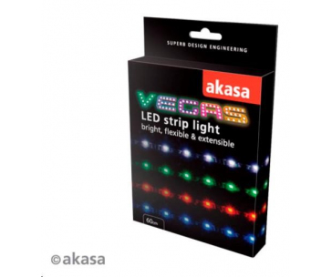 AKASA LED pásek Vegas, Molex 12V napájení, 60cm, modrý