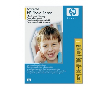 HP Advanced Glossy Photo Paper-25 sht/13 x 18 cm borderless,  250 g/m2, Q8696A