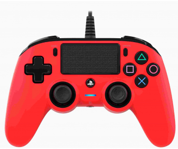 Nacon Wired Compact Controller - ovladač pro PlayStation 4 - červený