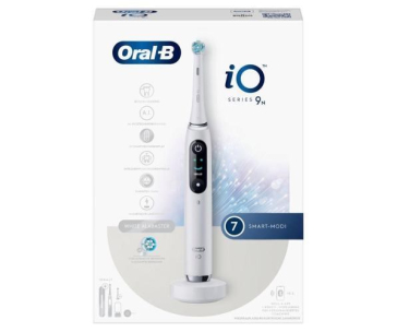 Oral-B iO Series 9N elektrický zubní kartáček, časovač, tlakový senzor, 7 programů, AI, mobilní aplikace, bílá