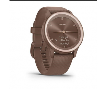 Garmin vívomove Sport pouzdro Ivory, silikonový řemínek Peach Gold