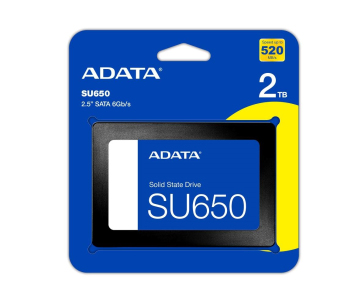 ADATA SSD 2TB SU650, SATA III, 2.5", (R:520/ W:450MB/s)