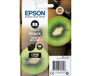 EPSON ink čer Singlepack "Kiwi" Photo Black 202 Claria Premium Ink 4,1 ml