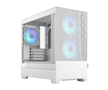 FRACTAL DESIGN skříň Pop Mini Air RGB White TG Clear Tint, 2x USB 3.0, bez zdroje, mATX