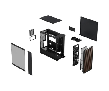 FRACTAL DESIGN North XL, Midi Tower, 1xUSB-C 3.2 Gen 2x2, 2xUSB 3.0, 4x 140mm Fan, Černá