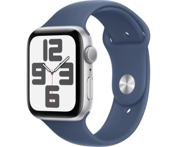 Apple Watch SE (2024) GPS 40mm Silver Aluminium Case with Denim Sport Band - S/M