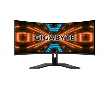 GIGABYTE LCD - 34" Gaming monitor G34WQC A, Prohnutý VA1500R, 3440x1440 WQHD, 144Hz, 4000:1, 350cd/m2, 1ms, 2xHDMI, 1xDP