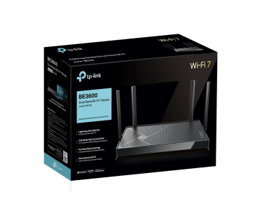 TP-Link Archer BE230 EasyMesh WiFi7 router(BE3600,2,4GHz/5GHz/6GHz,1x2,5GbEWAN,1x2,5GbELAN,3xGbELAN,1xUSB3.0)