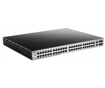 D-Link DGS-3130-54PS/SI L3 Stackable Managed Gigabit PoE Switch, 48x PoE gigabit, 2x 10GBASE-T, 4x SFP+, 370W PoE