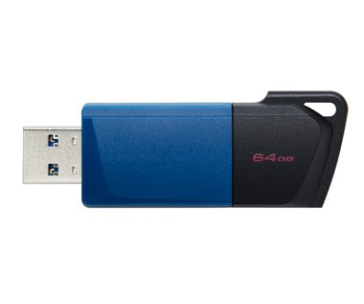 Kingston Flash Disk 64GB USB3.2 Gen 1 DataTraveler Exodia M (Black + Blue)