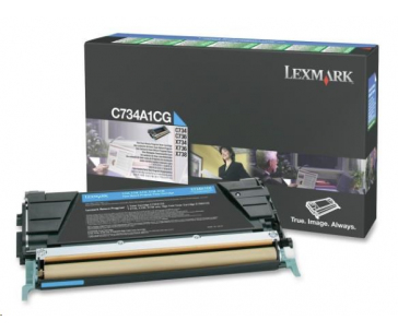 LEXMARK toner CYAN C734, C736, X734, X736, X738 na 6000 stran