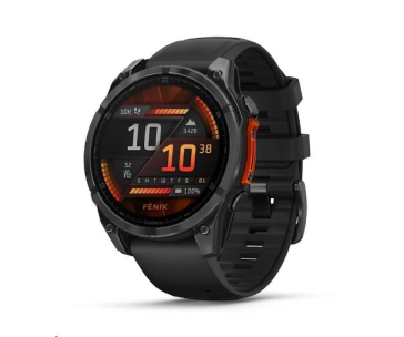 Garmin fenix® 8 – 47 mm, AMOLED, Slate grey a Černý silikonový řemínek