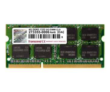 TRANSCEND SODIMM DDR3 4GB 1333MHz 2Rx8 CL9