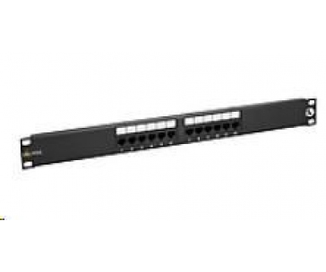 Solarix Patch panel 12 x RJ45 CAT5E UTP 150 MHz černý SX12-5E-UTP-BK