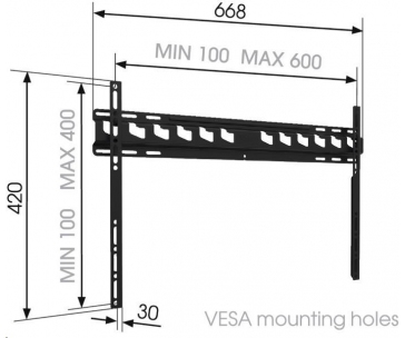 Vogel's MA4000 - fixní TV držák L