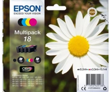 EPSON ink Multipack 4-colours "Sedmikráska" 18 Claria Home Ink