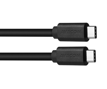 AVACOM datový a nabíjecí kabel USB Type-C - USB Type-C, 40cm, černá