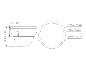 Dahua IPC-HDBW2241E-S-0280B, IP kamera, 2Mpx, 1/2.8" CMOS, objektiv 2,8 mm, IR<30, IP67, IK10