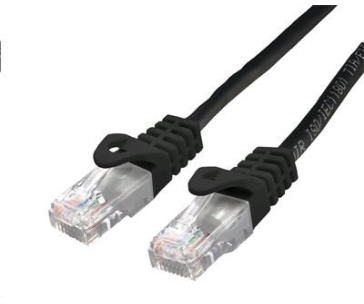 C-TECH kabel patchcord Cat6, UTP, černý, 0,25m