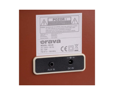 Orava RR-55 retro rádio, LCD displej, 2x2,5W, Bluetooth, výstup na sluchátka, USB, AUX vstup, FM rádio, Anténa