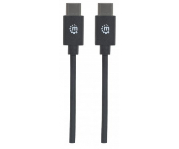 MANHATTAN kabel Hi-Speed USB-C, Type-C Male to Type-C Male, 0,5m, černý