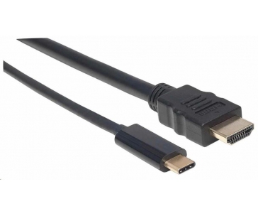 Manhattan kabel USB-C to HDMI, 1m, černá