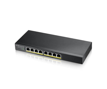 Zyxel GS1915-8EP 8-port Gigabit Web Smart PoE switch, 8x gigabit RJ45, fanless, 60W PoE budget