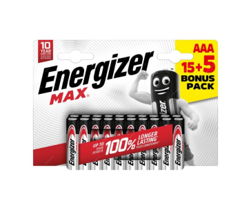 Energizer LR03/20 Max AAA 15+5 zdarma