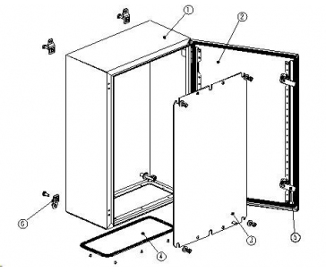 XtendLan 19" univerzální rozvaděč s montážní deskou, krytí IP66, šířka 400mm, hloubka 210mm, výška 500mm, šedý