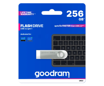 GOODRAM Flash Disk UNO3 16GB, USB 3.2 Gen1, stříbrná