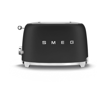 Smeg TSF01BLMEU toustovač / topinkovač, 2 toasty, 6 úrovní opékání, zásuvka na drobky, styl. 50. let, matně černá