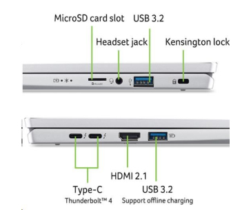 ACER NTB Swift Go 14 (SFG14-73-58YF), Core Ultra 5 125U,14," 2240x1400,16GB,512GB SSD,Intel Arc,W11H,Pure Silver