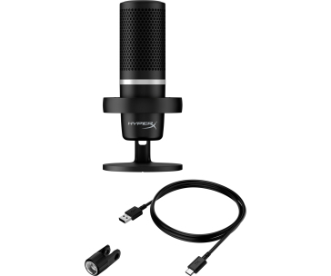 HyperX DuoCast - USB Microphone (Black) - RGB Lighting (HMID1R-A-BK/G) - Mikrofon