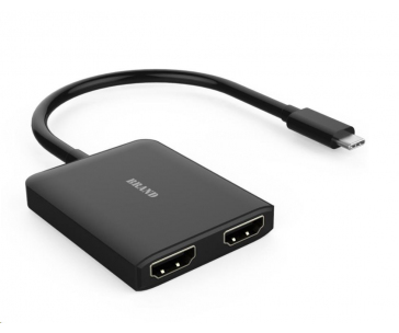 PREMIUMCORD MST Adaptér USB3.1 typ-C - 2x HDMI, rozšíření+zrcadlení+2 obrazy, 4K*2K@30Hz