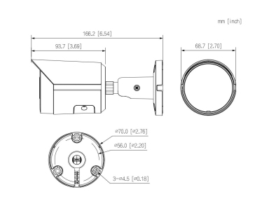 Dahua IPC-HFW2249S-S-IL-0280B, IP kamera, 2Mpx, 1/2.8" CMOS, 2,8 mm pevný objektiv, IR<30, IP67