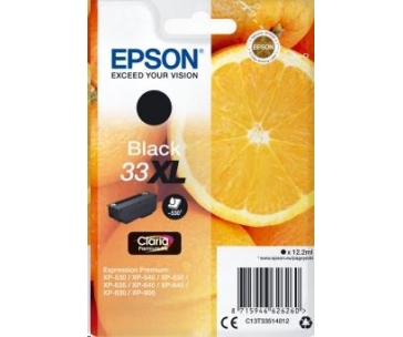 EPSON ink čer Singlepack "Pomeranč" Black 33XL Claria Premium Ink