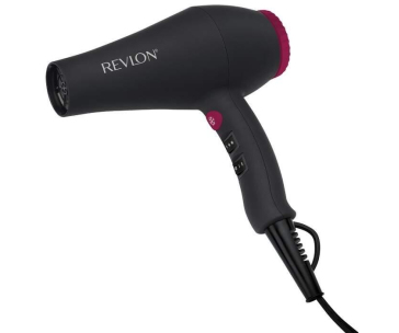 Revlon Smooth Brilliance RVDR5251E fén na vlasy, 2000 W, 2 rychlosti, 3 teploty, 2 nástavce, černý