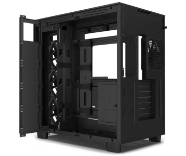 NZXT skříň H9 Flow dvoukomorová ATX / 4x120mm fan / až 10xfan / perforovaný top / proskl. bočnice, front / černá