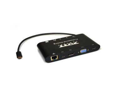 PORT dokovací stanice 8v1 ,LAN, HDMI, mini Display Port, VGA, USB-C 60W, 3x USB-A,