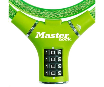 Master Lock 8229EURDPROCOL_green ocelové kombinační lanko na kolo