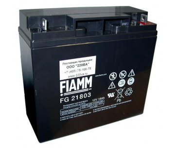 Baterie - Fiamm FG21803 (12V/18,0Ah - M5), životnost 5let