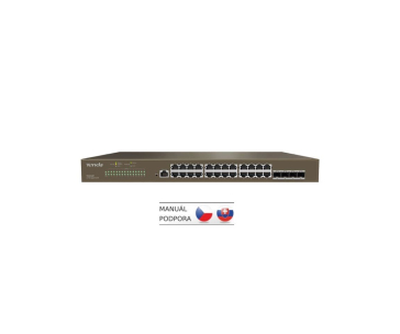 Tenda TEG3328F - L2 Managed Gigabit Switch, 24x RJ45 10/100/1000 Mb/s, 4x SFP 1 Gb/s